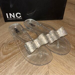 NWT I.N.C Madena Bow Jelly Sandals